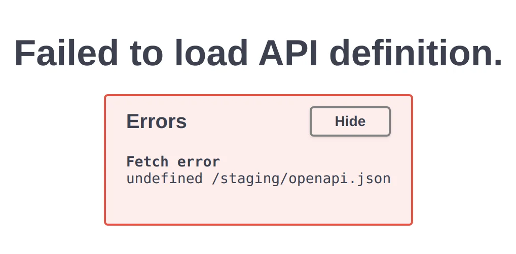 FastAPI documentation error