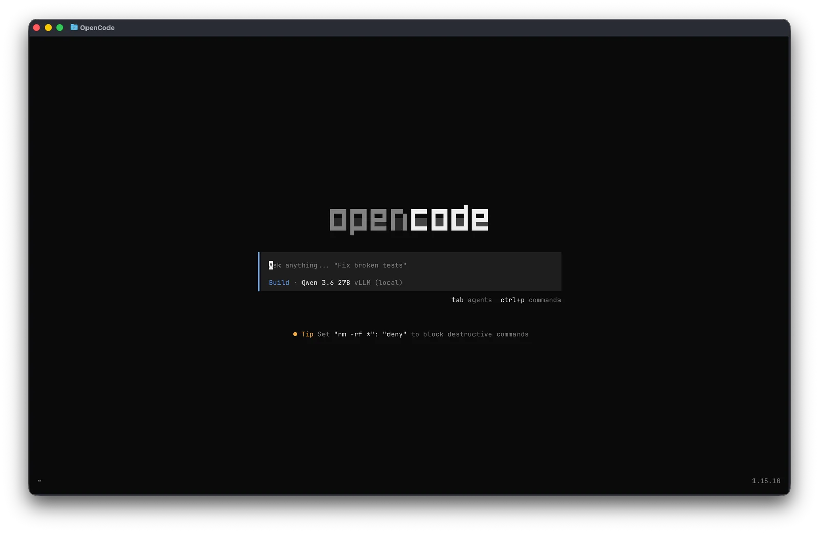 opencode interface